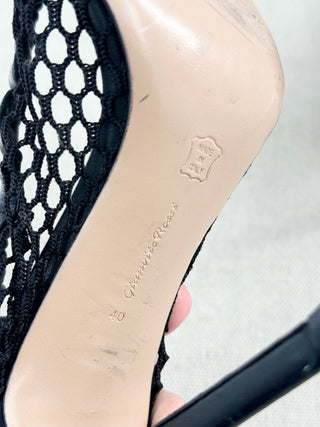 Gianvito Rossi mesh and leather high heel pumps, 40
