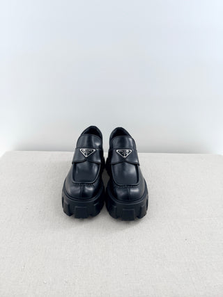 Prada monolith chucky sole loafers leather, 37