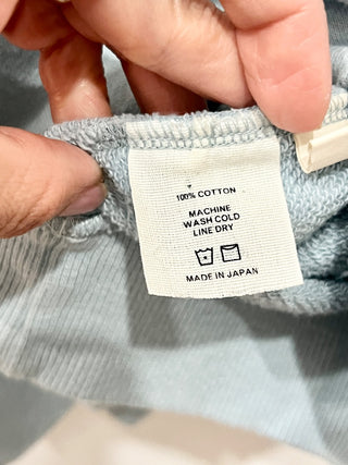 Lorod 100% Cotton 1/4 Zip Long Sleeve Polo Sweatshirt Light Blue Women's Medium