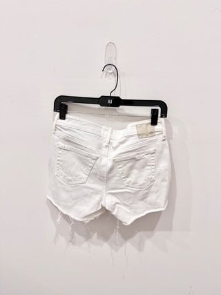 Adriano Goldschmied Hailey Cut-Off Ex Boyfriend Shorts Denim White Women's 25