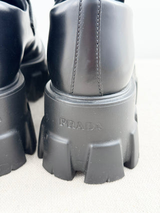 Prada monolith chucky sole loafers leather, 37