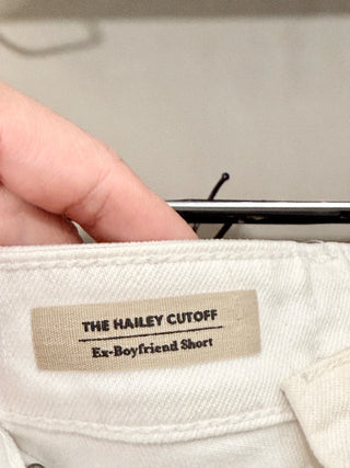 Adriano Goldschmied Hailey Cut-Off Ex Boyfriend Shorts Denim White Women's 25