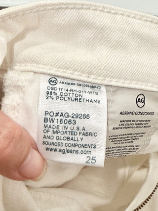 Adriano Goldschmied Hailey Cut-Off Ex Boyfriend Shorts Denim White Women's 25