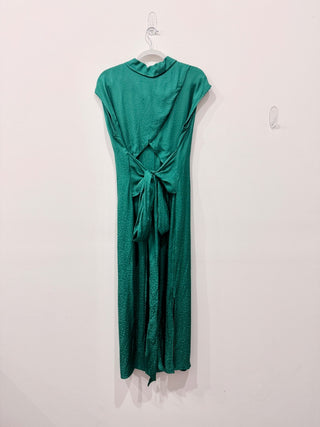 Cushnie for Target Jacquard Belted Leopard Shirt Dress Emerald Green Women's M