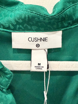 Cushnie for Target Jacquard Belted Leopard Shirt Dress Emerald Green Women's M