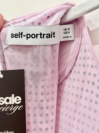 Self Portrait crystal embellished mini dress, 4