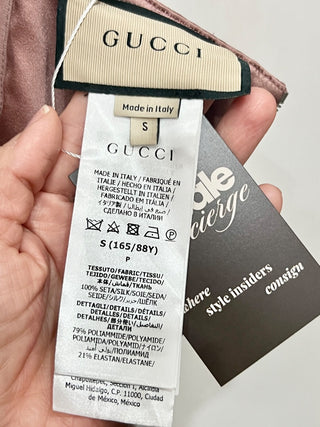 Gucci dutchess mini dress 100% silk, S