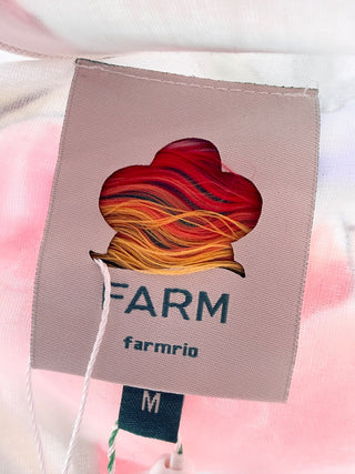 Farm Rio cocktail off white pattern crop top and maxi skirt, M