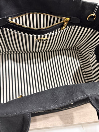 Prada canapa canvas denim tote bag