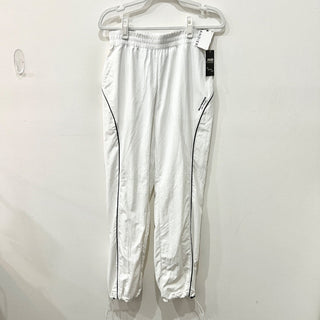 NWT Bandier Elastic Waist Contrast Run Jogger Pants White/Navy Women's Size Small