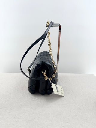 Loewe goya puffer  pleated chain leather bag