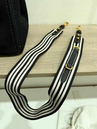 Prada canapa canvas denim tote bag