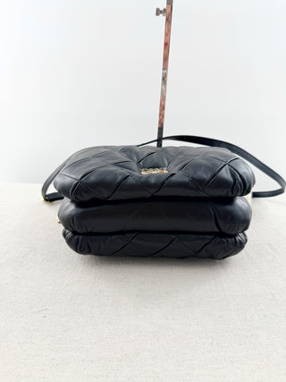 Loewe goya puffer  pleated chain leather bag