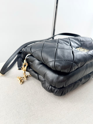 Loewe goya puffer  pleated chain leather bag