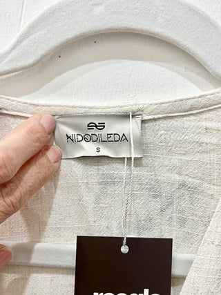 Nidodileda v neck mini dress with buttons, S