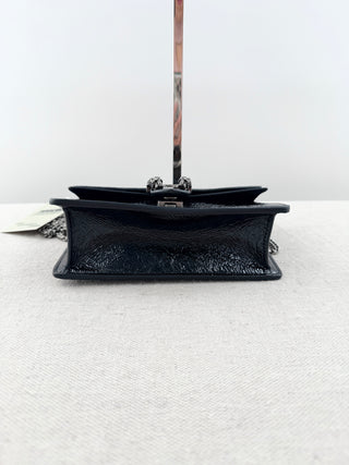 Gucci super mini dionysus texture patent leather bag