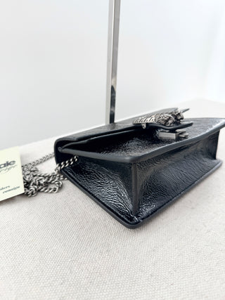Gucci super mini dionysus texture patent leather bag