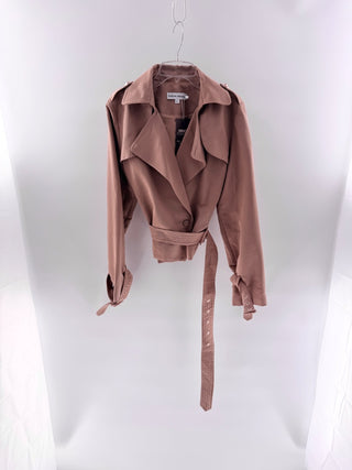 Karina Grimaldi Priscilla Cropped Trench Jacket, XS