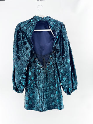 Free People sequin embellished cut out mini dress, 2