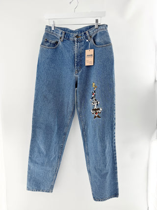 Loony Tunes vintage embroidered jeans, 12