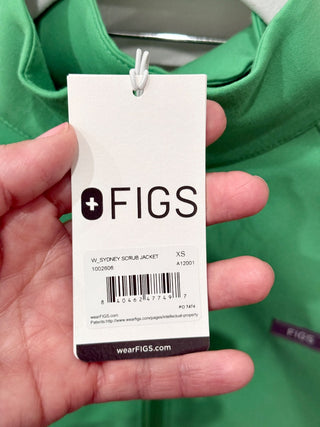 NWT Figs Limited Edition Full Zip Sydney Scrub Jacket Emerald Women's Size XS