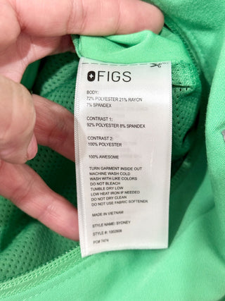 NWT Figs Limited Edition Full Zip Sydney Scrub Jacket Emerald Women's Size XS