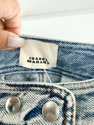 Isabel Marant denim mini skirt with zipper, 42 FR / US 10