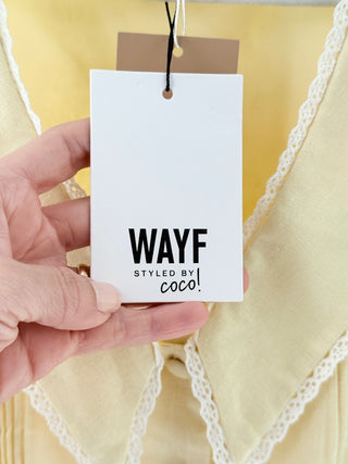 NWT WAYF x Styled by COCO Allie Lace Vest & Pleated Shorts Set Cream Women Small