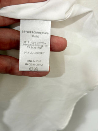 ASTR the Label Marietta Long Sleeve Smocked Ruffle Mini Dress White Women Size L