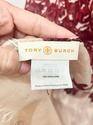 Tory Burch rectangular floral scarf