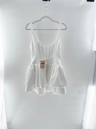 NWT Lovers and Friends Rocky Sleeveless Mini Bubble Dress White Women's Medium