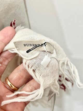 Burberry check wool blend large scarf
