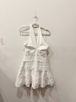 Endless rose halter neck mini dress with embroidery, M