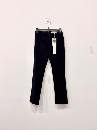 Veronica Beard Zip Back Scuba Slim-Fit Cropped Pants Navy Blue Women's Size 0