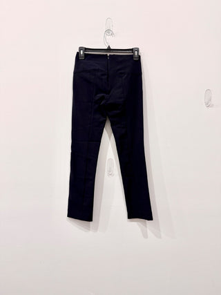 Veronica Beard Zip Back Scuba Slim-Fit Cropped Pants Navy Blue Women's Size 0