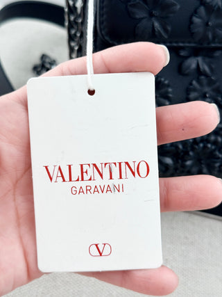 Valentino medium shoulder bag with floral apliques
