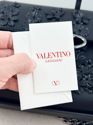 Valentino medium shoulder bag with floral apliques