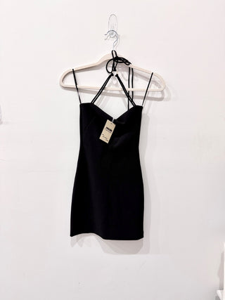 Bec & Bridge Adele Stretch-Crepe Halterneck Mini Bodycon Dress Black Women's 2