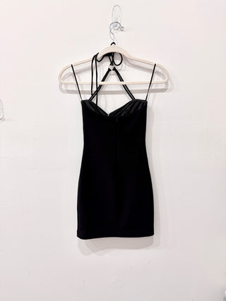 Bec & Bridge Adele Stretch-Crepe Halterneck Mini Bodycon Dress Black Women's 2