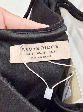 Bec & Bridge Adele Stretch-Crepe Halterneck Mini Bodycon Dress Black Women's 2