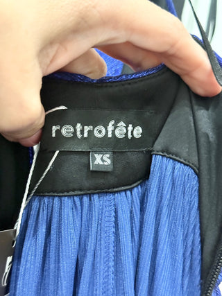Retrofete metallic gown dress sleeveless, XS