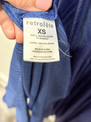 Retrofete metallic gown dress sleeveless, XS