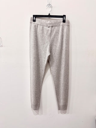 NWT Minnie Rose Cashmere Tapered Leg Jogger Pants Ecru Gray Women's Size Medium