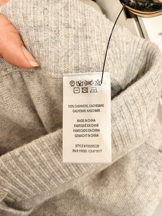 NWT Minnie Rose Cashmere Tapered Leg Jogger Pants Ecru Gray Women's Size Medium