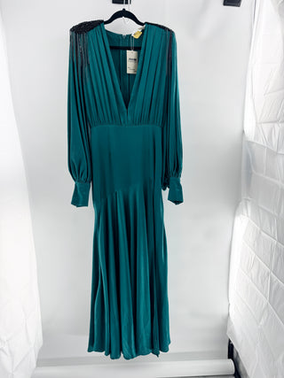 Bronx & Banco long silk dress with embellishements, M