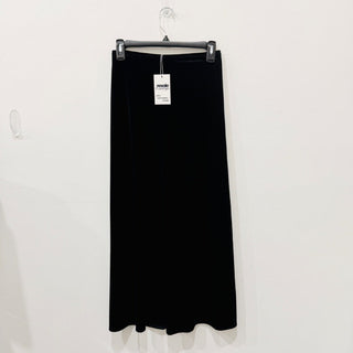 BCBGMaxazria Velvet Stretchy Pull On High Waisted Maxi Skirt Black Women's XS