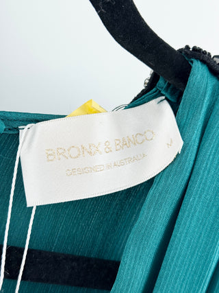 Bronx & Banco long silk dress with embellishements, M