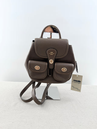 Coach leather small size backpack hadley