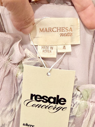 Marchessa Notte babydoll embellished off shoulder mini dress, 4