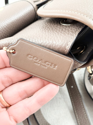 Coach leather small size backpack hadley